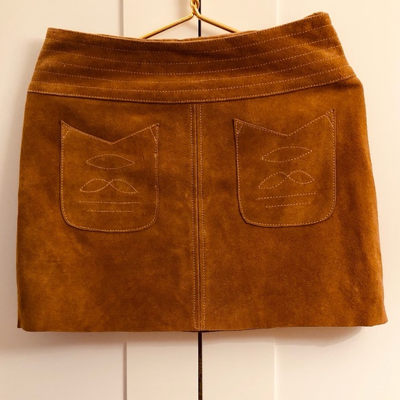 Free People. Modern Love Suede Mini Skirt - Picture 6 of 9